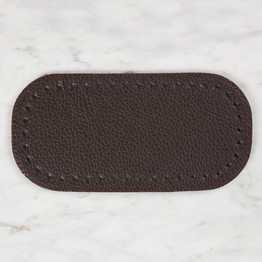 Knitme Çanta Tabanı 20x10 cm Oval Kahverengi BA-0062